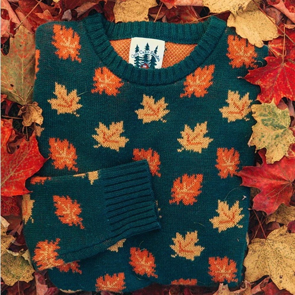 The Big Cozy Fall Leaf Sweater